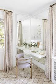 White Makeup Vanity Table Mounted On