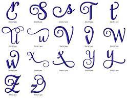 You can use additional character keys from the main alphabet keyboard, provided you know a secret: Samantha Script Alternate Letters Set 3 Machine Embroidery Font Alphabet Hand Lettering Alphabet Embroidery Fonts Lettering Alphabet Fonts