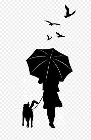 Vector silhouettes of people with umbrellas on white background. Dog Silhouette Umbrella Illustration Silhouette Girl With Umbrella Clipart 5383052 Pinclipart