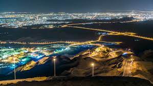 جبل حفيت‎) (variously translated jabal, jabel and jebal) is a mountain the mountain rises 1240 meters and offers an impressive view over the city. Night Timelapse With Curvy Road Stock Footage Video 100 Royalty Free 16330624 Shutterstock