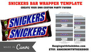 Diy Candy Labels Snickers Candy Bar Wrapper Template Custom Party Favor Measurements Assemble Youtube