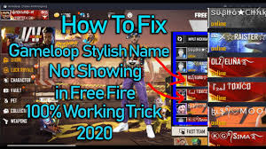 If you're a free fire lover, you've probably wondered a thousand times how to get more gold and diamonds in the game. How To Fix Gameloop Stylish Name Not Showing In Free Fire 100 Working Trick 2020 Youtube