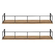 Or, put a small modern wall shelf or two in the bathroom to make extra soaps and lotions easily accessible. 24 X 4 2pc Decorative Wall Shelf Set Brown Black Uniek Wall Shelf Decor Metal Wall Shelves Wall Shelves