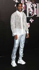 With a front row full of fashion's elite, a cast that included actual royalty, and a collection jampacked with collaborations, the diorhomme spring/summer 19. A Ap Rocky Pulls Off A Lacy Sheer Shirt At The Dior Men S Show Vogue