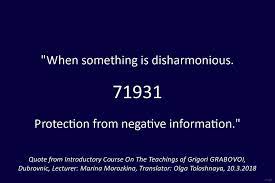 Grabovoi Number Series 71931 For Protection From Negative Information Healing Relationships Healing Codes Negativity