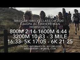 Bridger Isbell Class Of 2020 Cross Country And Track And Field Recruiting Video Track Field Class Of 2020 Cross Country