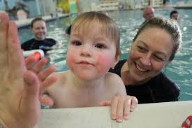 Staff Spotlight = Miss Ibolya! Miss Ibolya joined the Little Flippers team  in 2014. She is a former swimmer, lifeguard, and has experienced the joy of  teaching her own child to swim.