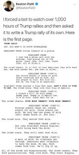 First Of All Poor Bot 1000 Hours Of Trump It Will Never Be The Same Again Funny Funny Memes Memes