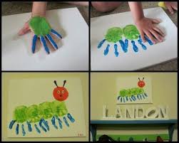 Hand Painted Caterpillar Bug Crafts Preschool Crafts Crafts For Kids