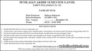 Penunjang pelajaran yang baik tentunya mampu mengakomodasi kemampuan dalam mengembangkan aspek mendengarkan, berbicara, membaca, dan menulis. Soal Pas Bahasa Indonesia Kelas 11 K13 Tahun 2020 2021 Websiteedukasi Com