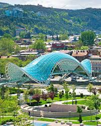 Famous Peace Bridge Tbilisi Georgia Tbilisi Beautiful Places Georgia Travel