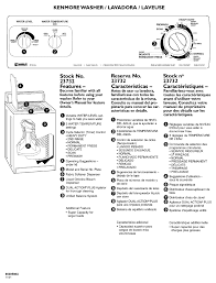 When the washer is not in use. Kenmore 23732 Information Pdf Download Manualslib