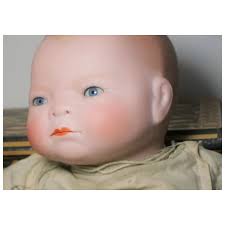 Bye-lo Baby Bisque Doll, 11 Inch in Gown, Robe, Bonnet, Grace Storey