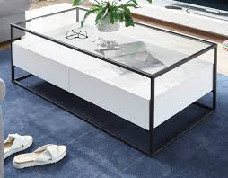 Dadurch kann der tisch nach eigenen. Couchtisch Evora Weiss Matt Mit Glas 120 X 60 Cm
