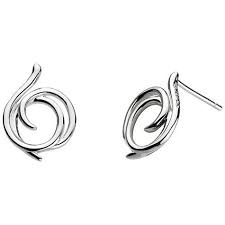Kit Heath Sterling Silver Large Helix Wrap Stud Earrings Silver Stud Earrings Sterling Silver Earrings Studs Earrings