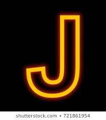 Letter J Neon Lights Outlined Isolated On Black Background Wallpaper Iphone Disney Black Backgrounds Retail Logos