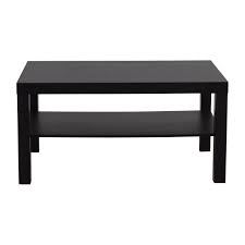 Rectangle brown wood coffee table with black curved bases of rectangle coffee tables for sale rectangle coffee table with copper top. 42 Off Ikea Ikea Black Coffee Table Tables