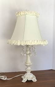 New Shabby Chic Vintage Style Table Lamp With Crytals Cream Etsy Shabby Chic Table Lamps Shabby Chic Vintage Style Table Lamps