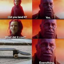 Did You Land It Yes What Did It Cost Meme Ahseeit