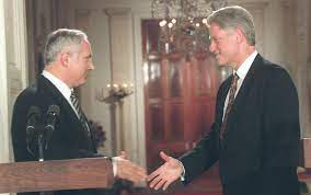 Benjamin netanyahu was born on october 21, 1949 in tel aviv, israel. Bill Clinton Admits He Tried To Help Peres Beat Netanyahu In 1996 Elections The Times Of Israel