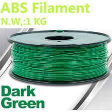 Dark Green 3d Printer Abs Plastic Filament 375m Length Abs Filament 1 75mm 3d Printer Filament 1kg Impreso 3d Printer Filament 3d Printing Materials 3d Printer
