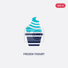 Two Color Frozen Yogurt Vector Icon From Hotel And Restaurant Adesivos Para A Parede Simbolo Sinais Ilustracao Myloview Com Br