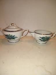 Vintage Royal Jackson creamer and sugar bowl with lid. Lily of the valley… 
