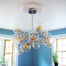 100+ styles of ceiling medallions. Finally A Chandelier And How To Install A Ceiling Medallion Plaster Disaster