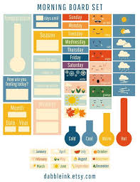 daily calendar set i kids morning board i morning routine i