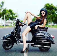 Asian Scooter Diva Vespa Girl Motorcycle Girl Scooter Girl