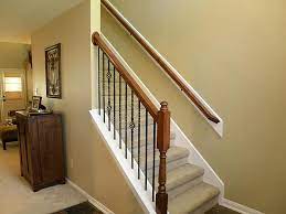 Indoor Wood Stair Railing How To Install A Wood Stair Railing Home Furniture Ideas Stair Handrail Interior Stair Railing Interior Stairs