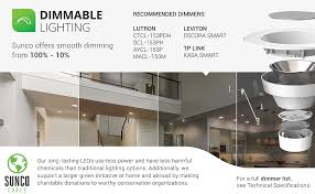 Amazon Com Sunco Lighting 12 Pack 5 6 Inch Led Recessed Downlight Smooth Trim Dimmable 13w 75w 965 Lm 2700k Soft White Damp Rated Simple Retrofit Installation Ul Energy Star Home Improvement