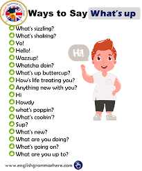Ways To Say What S Up In English English Sentences English Words English Vocabulary Words
