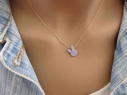 Bunny Necklace Kids Necklace Rabbit Necklace Purple Bunny Rabbit Jewelry Children Jewelry Animal Kids Jewelry Bunny Charm Kids Necklace Rabbit Jewelry Girls Jewelry