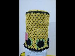 Capa De Galao De Agua 20 Litros Em Croche Capa De Galao 20l Em Croche Catavento Passo A Passo Youtube Artesanato Croche Jogo De Cozinha Croche Croche