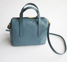 Fossil Sydney Satchel Bag Nwt Faded Indigo Crossbody Fossil Satchel Leather Satchel Satchel Bags Bags