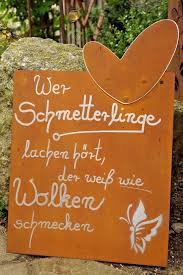 Edelrost Tafel Schmetterling Spruch Garten Metall Herz Rost Schild Text Bild Ebay Spruche Garten Gartenspruche Spruch Schmetterling
