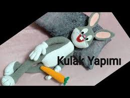 Amigurumi Orgu Bugs Bunny Kulak Yapimi Youtube Bugs Bunny Orgu Amigurumi