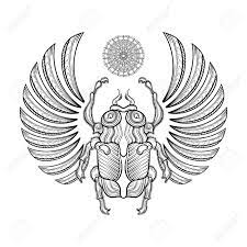 The other four paws look quite ordinary: Illustration Egyptian Scarab Beetle With Wings Egyptian Icons Royalty Free Cliparts Vectors And Stock Illustration Image 65698805