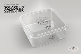01 Clear Container Packaging Mockups Lidded Container Clear Container Packaging Mockup