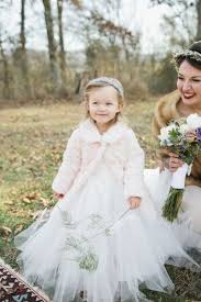 Rustic Cabin Winter Wedding Flower Girl Outfits Winter Flower Girl Flower Girl