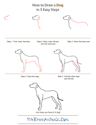 Complete the legs by adding the paws. Dog Body Dog Drawing Dog Drawing Simple Drawing Tutorial