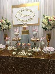 Glamour Baby Shower Party Ideas Photo 41 Of 41 Baby Shower Baby Shower Party Planning Baby Shower Decorations
