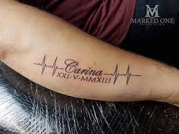 Crisp Clean Script Tattoo Meaningful Tattoo For Client S Wife By Gav Guest At Marked One Tattoo Forearm Tattoo Women First Tattoo Tattoos