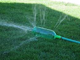 Each sprinkler head shoots water out at a distance of 55 to 60 feet, and each puts out 15 gallons per minute, for a total of 60 gallons per minute. Diy Sprinkler And Slip N Slide Setups For Summer