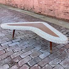 Greta grossman boomerang coffee table, walnut, 1950s, rare, excellent condition. Retro Tile Topped Boomerang Coffee Table Vintage Midcentury Occasional Tables Sweet Modern Akron Oh