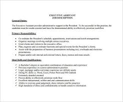 Executive assistant job summary 1. 7 Executive Assistant Job Description Templates Free Premium Templates