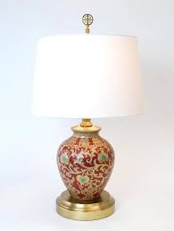 Vintage Chinoiserie Lamp Made Cordless Ceramic Table Lamp Lamp Shabby Chic Lamps Retro Lamp