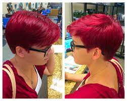 Ruby Red Pixie Red Pixie Hair Color Hairstyle