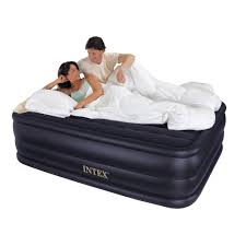 Intex Queen Raised Downy Air Mattress Bed With Built In Electric Pump 66717e Walmart Com Air Mattress Air Bed Air Mattress Camping